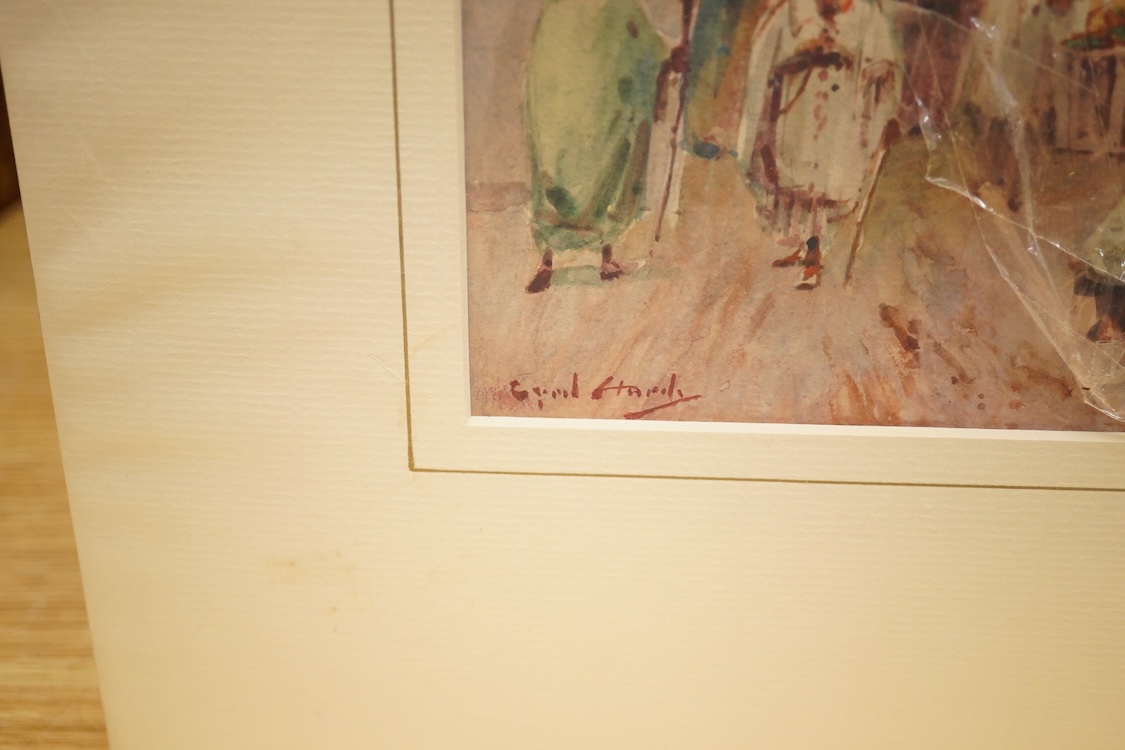 Henry Earp Snr. (1831-1914), Lakeside landscape with castle, signed, watercolour heightened with white, 14.5 x 40cm